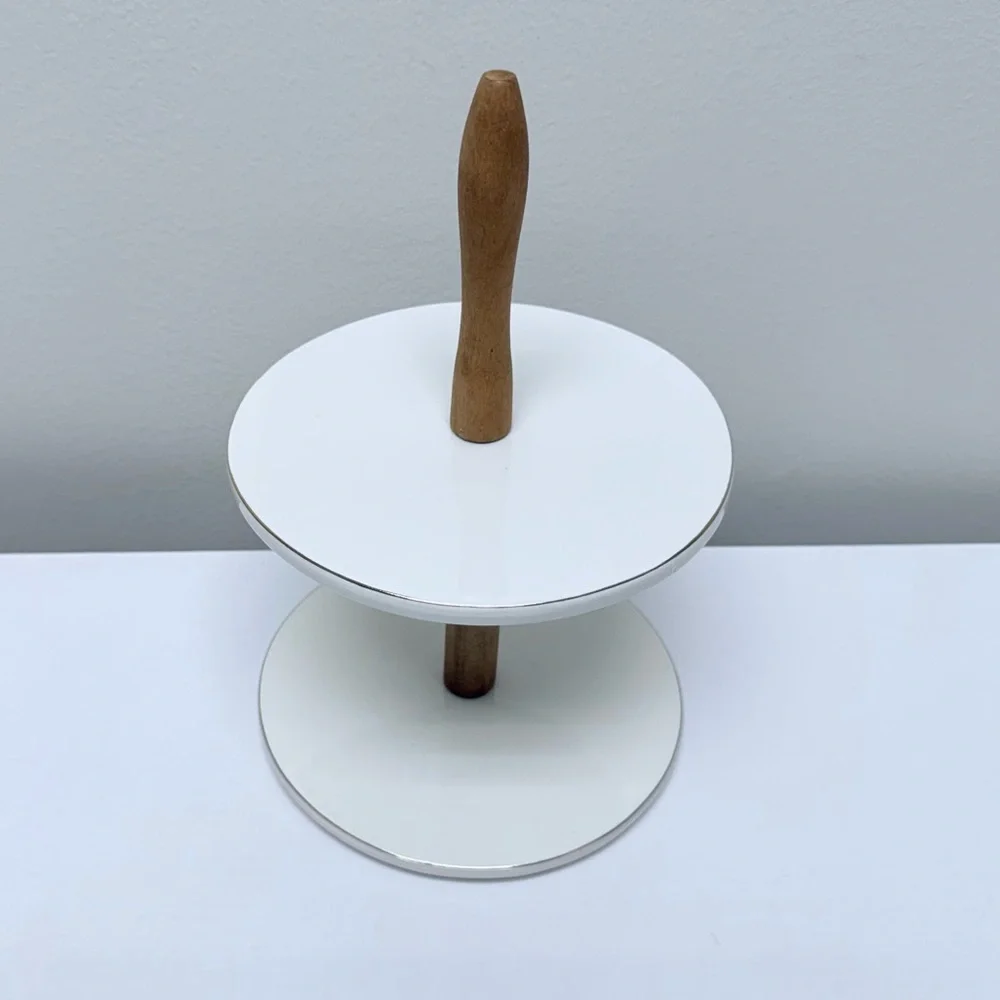 New! Target Bullseye Playground White Ceramic Tiered Tray Decor
